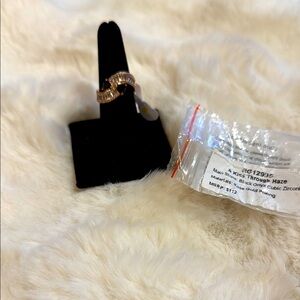 Rose Gold Plated Women's black onyx ring